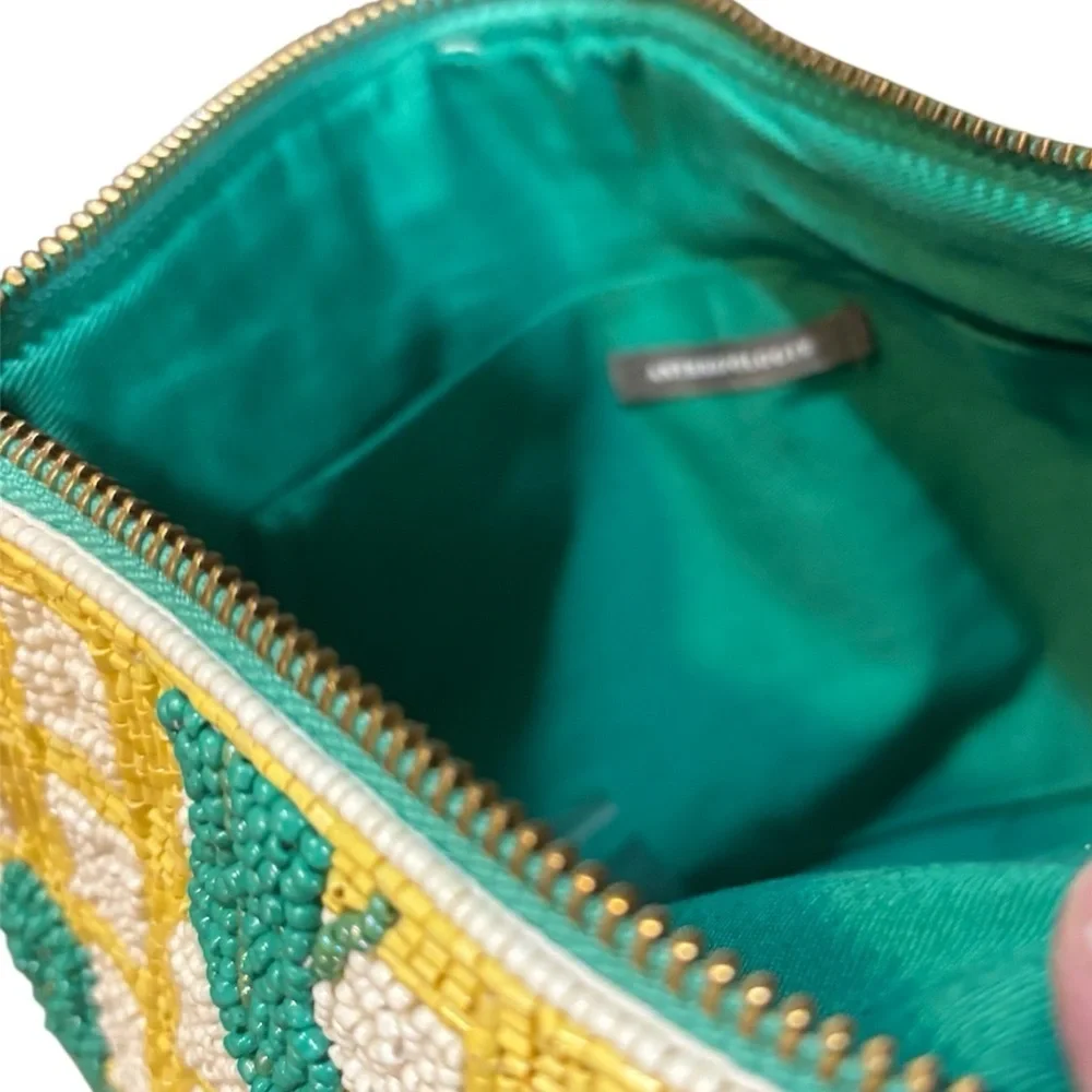 Anthropologie Fiona Large beaded Pouch NWT, NWOT